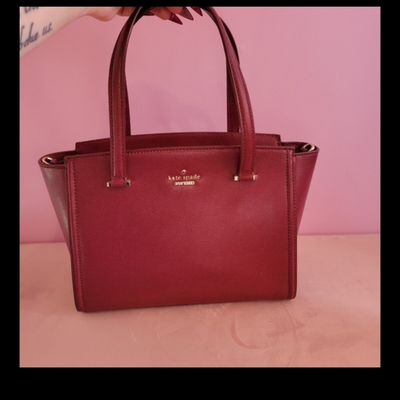 EUC Mint Condition Kate Spade Burgundy Handbag - Picture 1 of 6